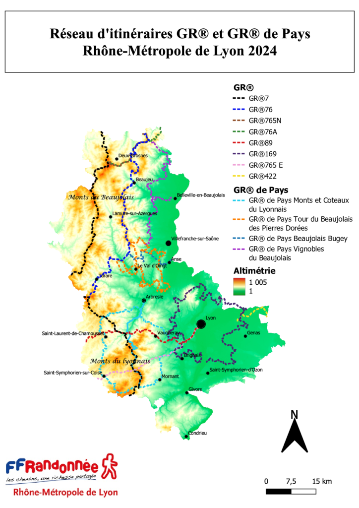 Carte altitudes Rhône 2024
